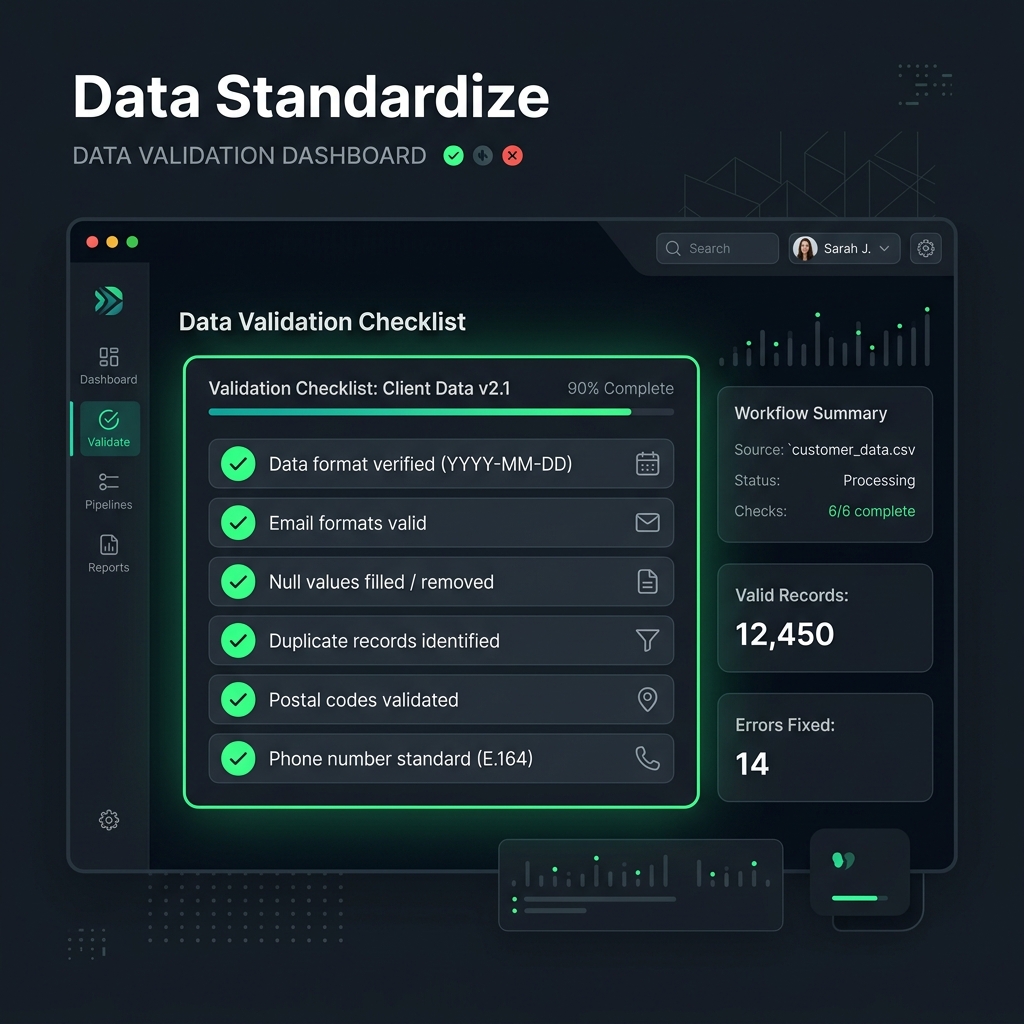 Data Validation for Normalized Files